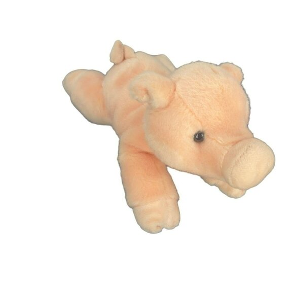 Aurora Pig RARE soft stuffed animal beanie Percy Mini Flopsie piggy‎ piglet - Picture 1 of 6